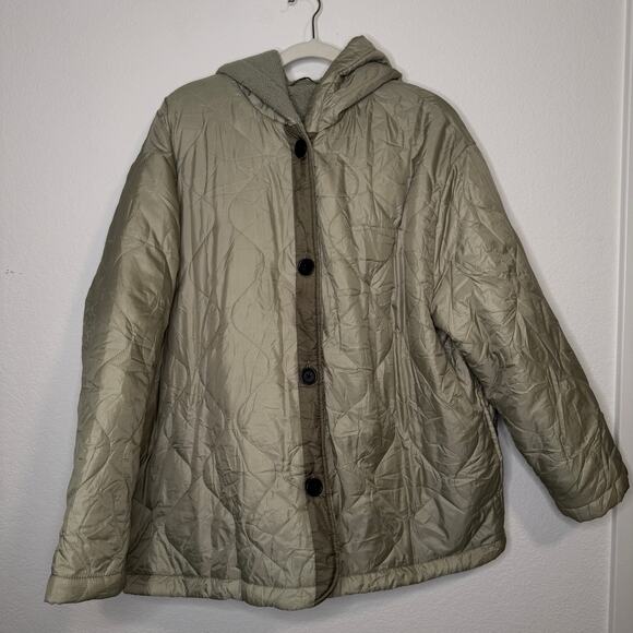 ASOS Olive Green Quilted Puffer Jacket - Picture 4 of 11